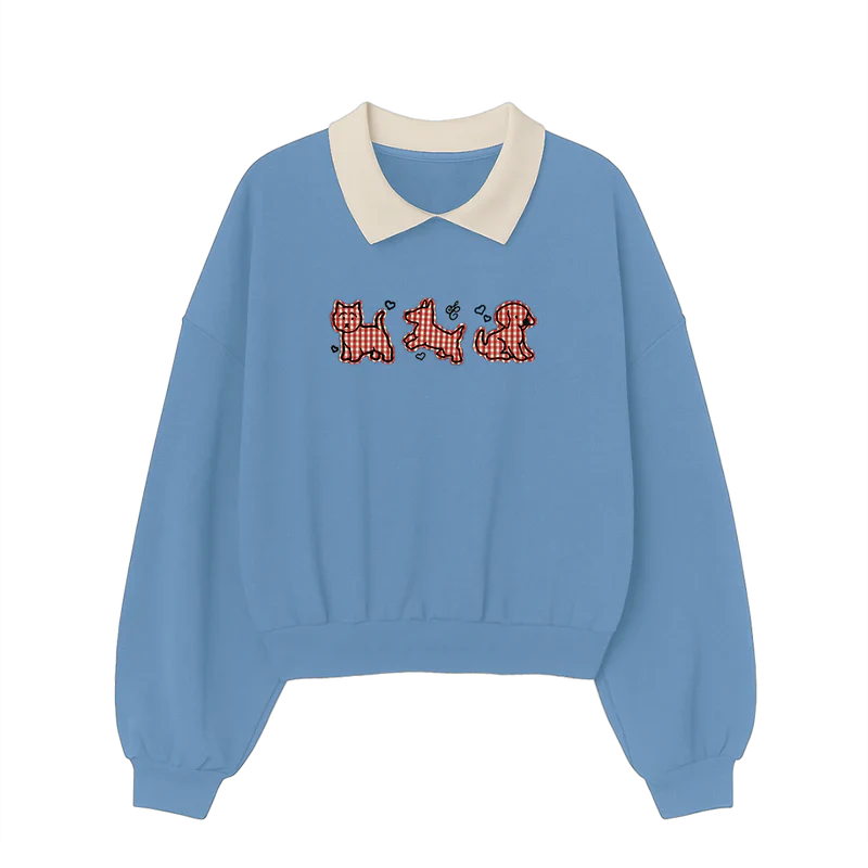 Man's Best Friend Collared Fleece Long Sleeve
